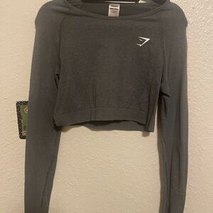 Gym shark crop top
